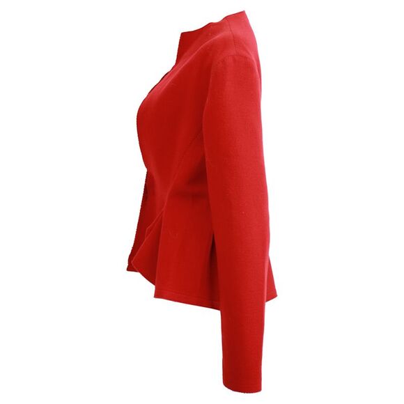 Lanvin Open Peplum Blazer in Red Wool - Picture 2 of 5